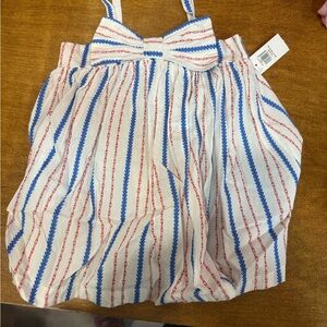 Old Navy Red and Blue Patterned Top